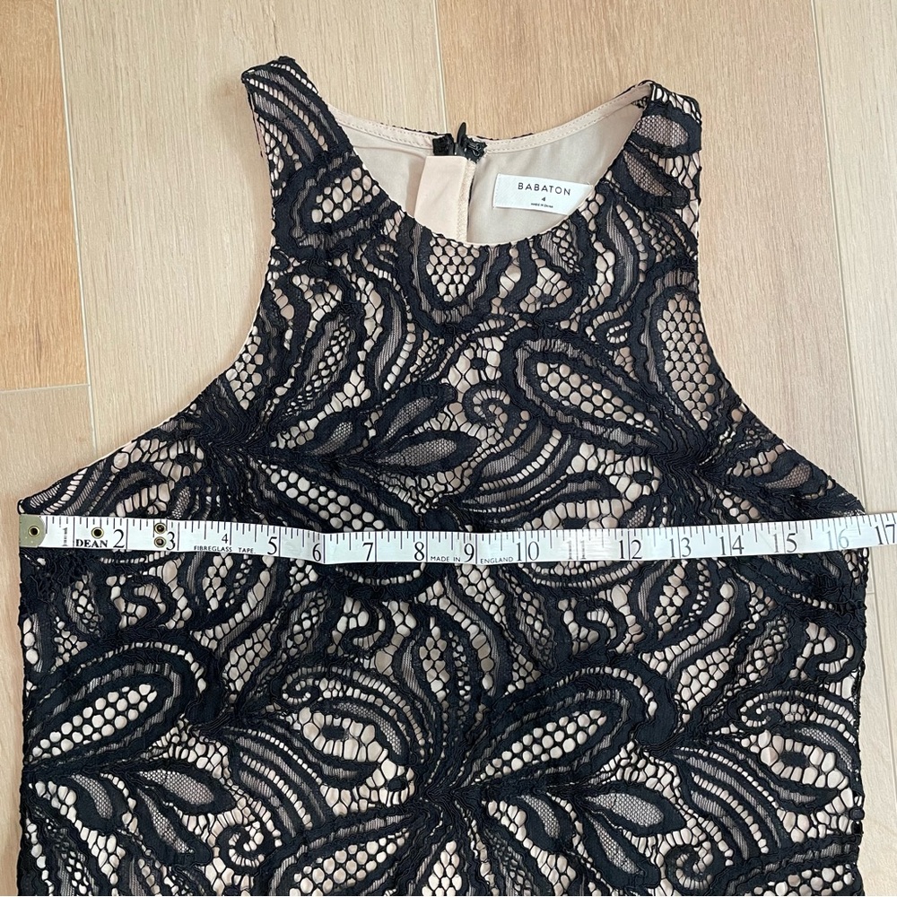 ARITZIA BABATON Henry Black Mini Sleeveless Cocktail Lace Dress - Picture 10 of 11